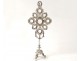 Sterling silver reliquary cross abroad rock crystal angels Virgin XIXth