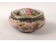 Round pill box silver gilt porcelain gallant scene scenery nineteenth