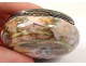 Round pill box silver gilt porcelain gallant scene scenery nineteenth