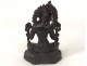 Sculpture statuette bronze Tara Bouddha bouddhisme hindou Tibet lotus XIXè