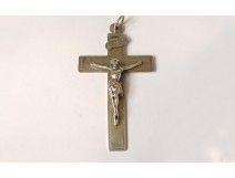 Cross pendant Sterling silver Christ Sisters Sacred Heart Saint-Jacut nineteenth