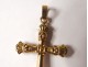 Cross pendant gold jewelry 9K solid gold cross twentieth century crowns