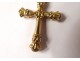 Cross pendant gold jewelry 9K solid gold cross twentieth century crowns