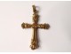 Cross pendant gold jewelry 9K solid gold cross twentieth century crowns