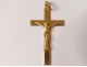 Cross pendant solid gold 18-carat Christ crucifix punch twentieth century