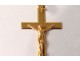 Cross pendant solid gold 18-carat Christ crucifix punch twentieth century