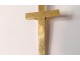 Cross pendant solid gold 18-carat Christ crucifix punch twentieth century