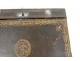 Briefcase bag travel inkstand silver gilt iron eighteenth century leather