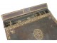 Briefcase bag travel inkstand silver gilt iron eighteenth century leather