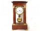 portico clock regulator cut walnut bronze columns Lesieur Paris XIX