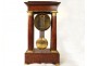 portico clock regulator cut walnut bronze columns Lesieur Paris XIX