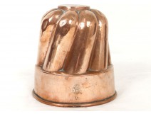 Copper mold cake Trottier signed in Paris pancake copper nineteenth century