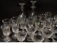 Service 41 verres carafes cristal taillé Creusot Baccarat Charles X XIXème