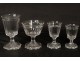 Service 41 verres carafes cristal taillé Creusot Baccarat Charles X XIXème