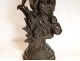 Bronze sculpture by Auguste Moreau, Art Nouveau, 19th