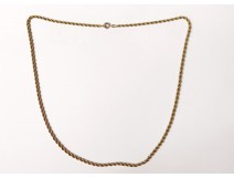 gold chain necklace twisted solid 18K gold necklace 8,84gr twentieth century