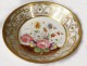 Paris porcelain saucer flowers Louis XVI Napoleon III nineteenth