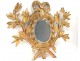 Mirror Louis XVI carved gilt stucco garlands eighteenth node ice