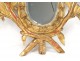 Mirror Louis XVI carved gilt stucco garlands eighteenth node ice