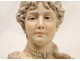 Young bust elegant Victorian, Art Nouveau, 19th