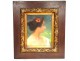 Pastel young woman portrait profile Albert Dagnaux poppy flower nineteenth