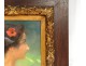 Pastel young woman portrait profile Albert Dagnaux poppy flower nineteenth