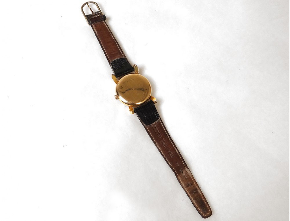 Montre chronomètre Lip or 18k tête aigle bracelet cuir coffret Watch XXè