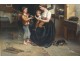 Pair HST children inside J.Martin scene farm animals nineteenth century