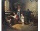 Pair HST children inside J.Martin scene farm animals nineteenth century