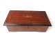 wood inlaid music box painted 4 tunes Napoleon III nineteenth flowers