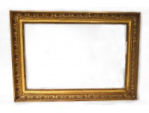 rectangular wooden frame golden palmettos Restoration XIXth century