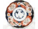 Assiette porcelaine Imari Japon fleurs chauves-souris XIXème siècle