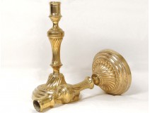 Pair candlesticks candlesticks Louis XVI gilt bronze candlestick twisted XVIIIè