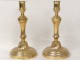 Pair candlesticks candlesticks Louis XVI gilt bronze candlestick twisted XVIIIè