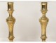 Pair candlesticks candlesticks Louis XVI gilt bronze candlestick twisted XVIIIè