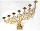 Candelabra chandelier church altar 7 gilded bronze garland lights nineteenth flowers