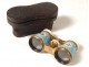 theater binoculars brass gilded enamel polychrome flowers Napoleon III nineteenth