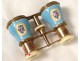 theater binoculars brass gilded enamel polychrome flowers Napoleon III nineteenth