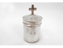 Oil bulb solid silver cross SC nineteenth century