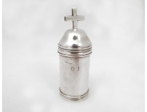 Oil bulb massive silver cross OI nineteenth century