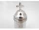 Oil bulb massive silver cross OI nineteenth century