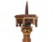 Gothic picnic candle candlestick carved walnut Napoleon III nineteenth chapel