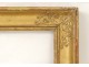 Small stuccoed gilded wood frame I palmettos ancient empire frame XIXth century