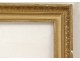 Cadre bois stuqué doré palmettes Ier Empire antique french frame XIXème