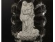 Ornamental virgin Cristallo-porcelain oratory in crystal glass child nineteenth