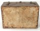 leather box box gilded antique iron casket flowers french eighteenth century