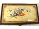 gilt bronze box box enamel flowers pearl padded Napoleon III nineteenth