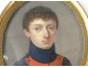 painted oval miniature portrait young man Executive Officer Marelle 18th