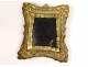 painted miniature brass frame young woman painting XIX century portrait