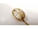 Hairpin tie pearl cameo ancient Greek god goat man pomponne nineteenth